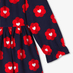 Robe Avec Manches - Marine/Multico - Fille