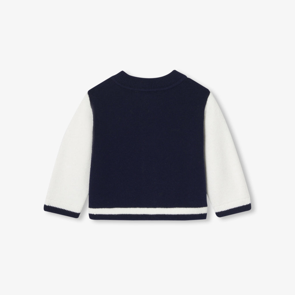 Pull Fermes Dvt - Marine/Blanc - Garçon