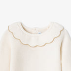 Pull Avec Manches - Blanc Doux - Fille