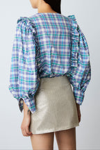 DUSTIN WESTERN BLUE BLOUSE