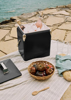 Cooler Retro - 13 L Insulated Portable Cooler with Bottle Opener - Black