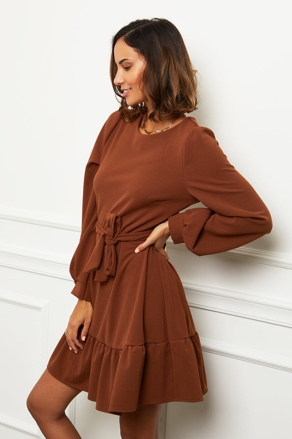 Dress - Brown