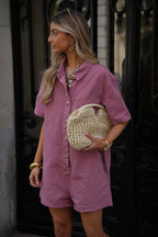 Combishort En Jean Suzon - Vieux Rose