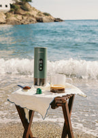 Thera Move - Cafetière Espresso Portable 15 Bars Pour Capsules & Café Moulu - Avec Mallette De Transoirt - Vert Sauge