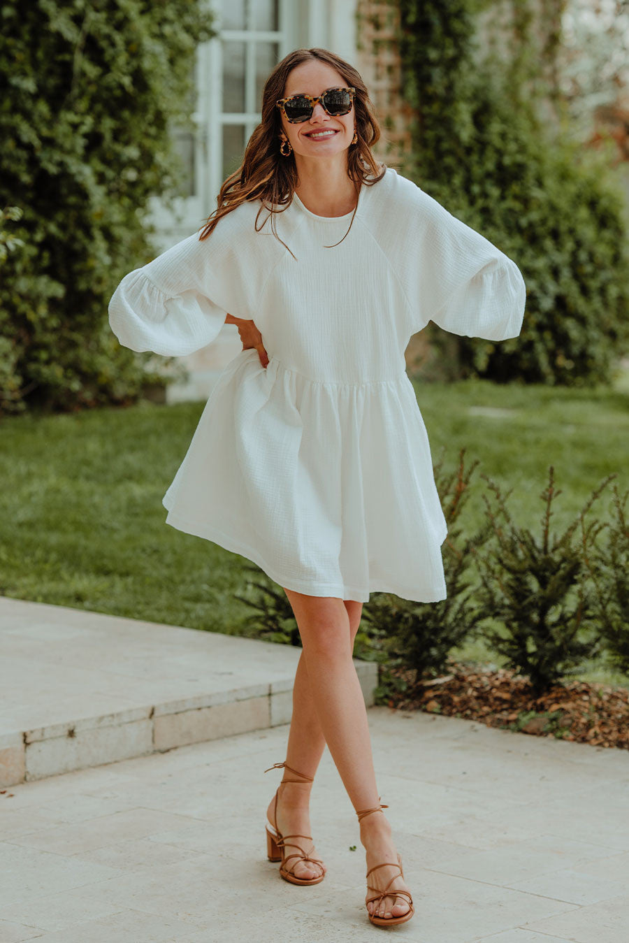 Robe Élisé Blanc Coton