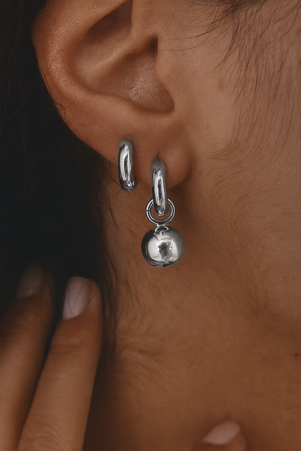 Boucle D'Oreille Honette palladiée - Unité