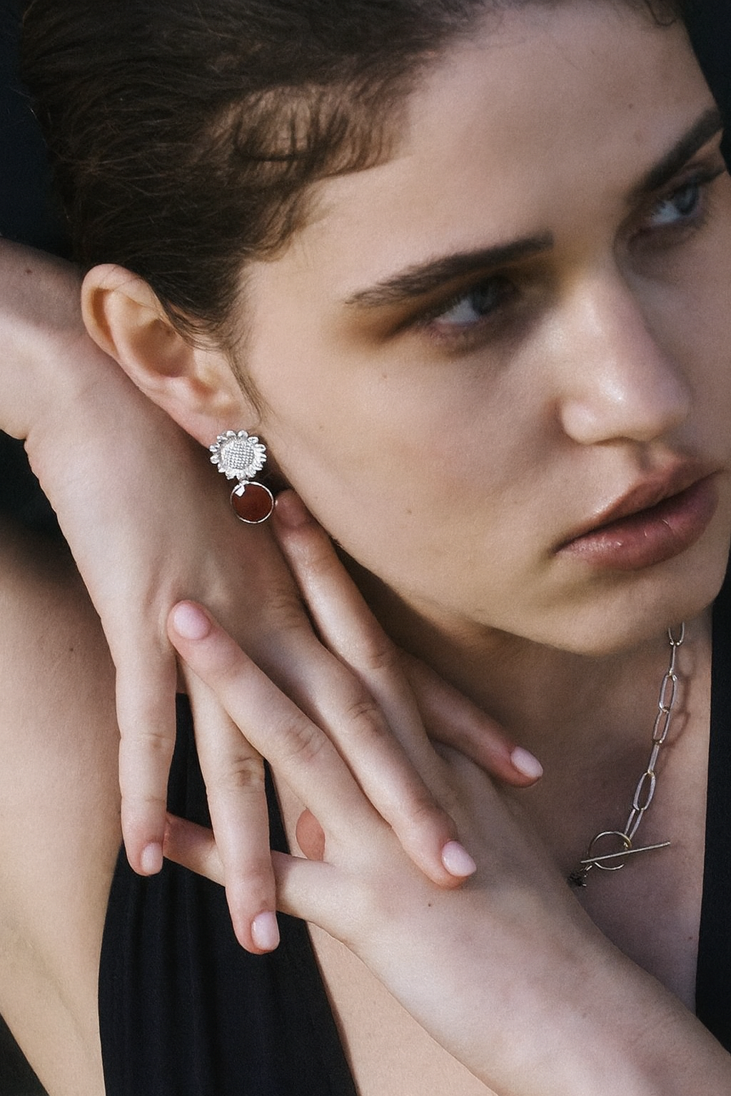 Palladium-Plated Elina Earrings