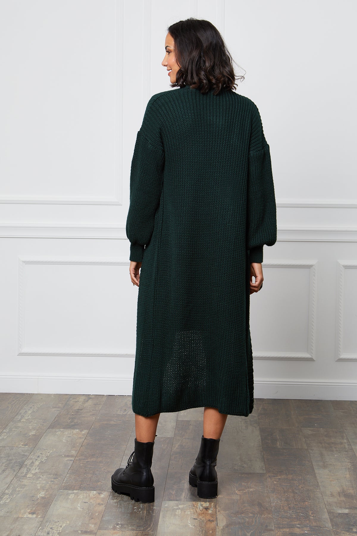 Cardigan & Dress - Green