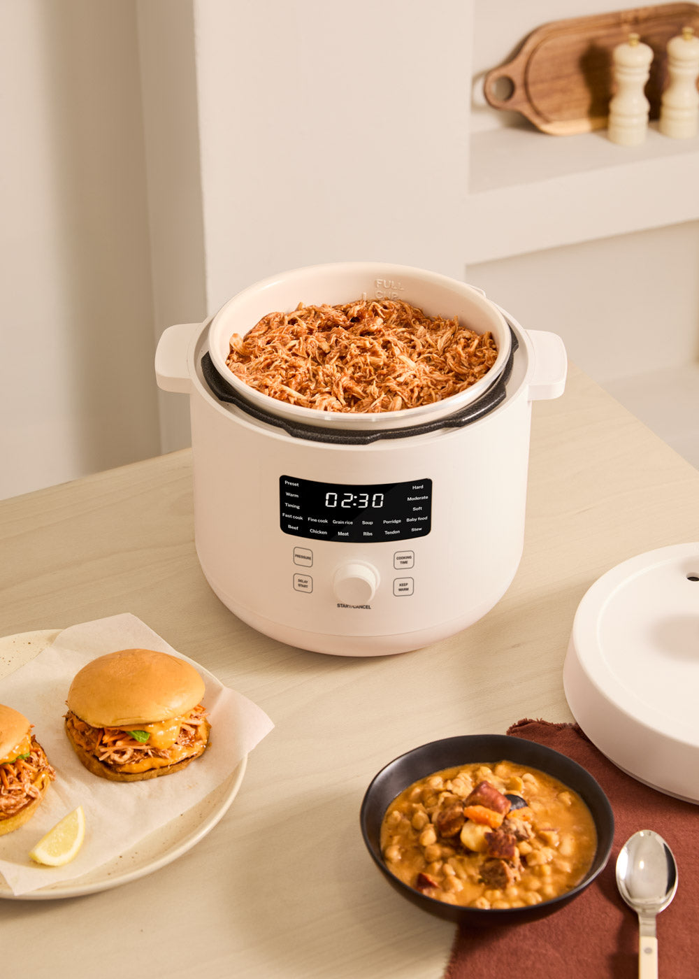 Studio Pressure Cooker - Programmable Multifunction Electric Pressure Cooker - 6L - Off-White