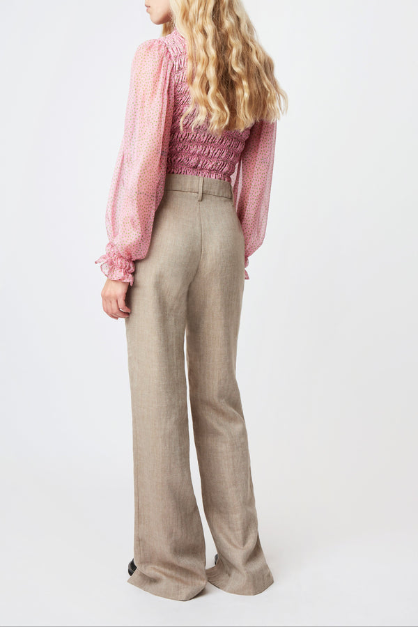 PANTALÓN ISLAND CHEVRON Beige