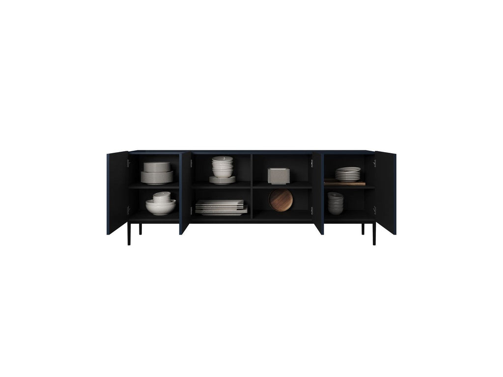 Kasha - Buffet 4 Portes - Pieds Noir