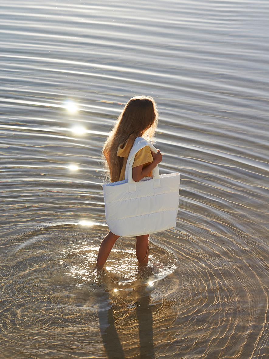 Bolso de playa blanco