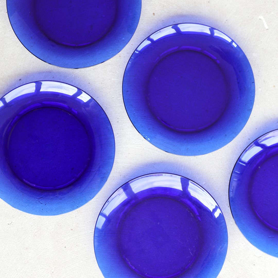 Pack Of 6 Lys Dinner Plates - Navy - 23.5Cm