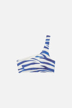 LINO ZEBRA SEA BLUE SWIMSUIT TOP
