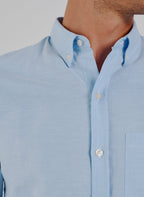 Chemise Oxford Easycare Bouton - Bleu Ciel - Homme