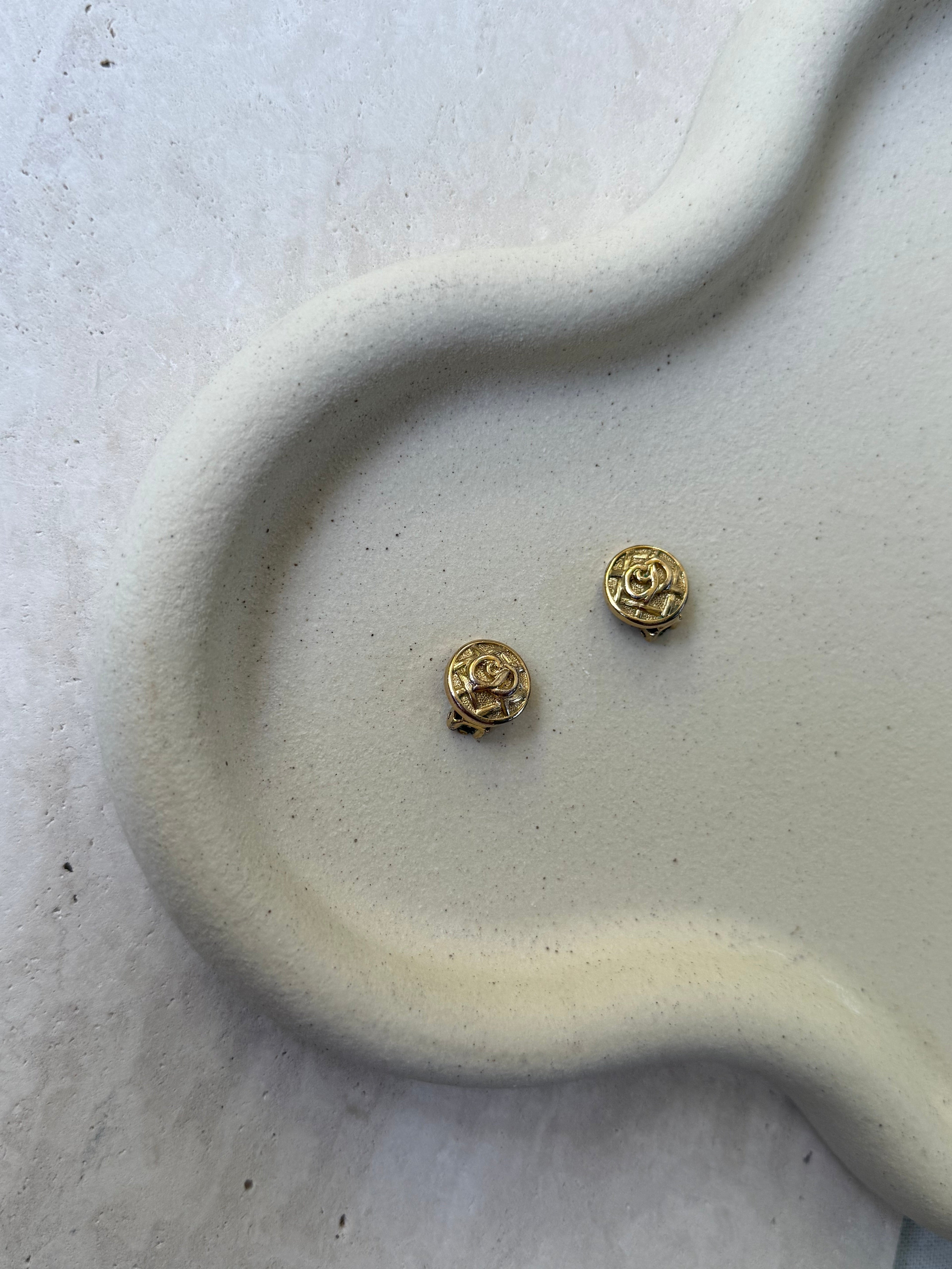 Boucles D’Oreilles Christian Dior Vintage - Petit Modèle Cd