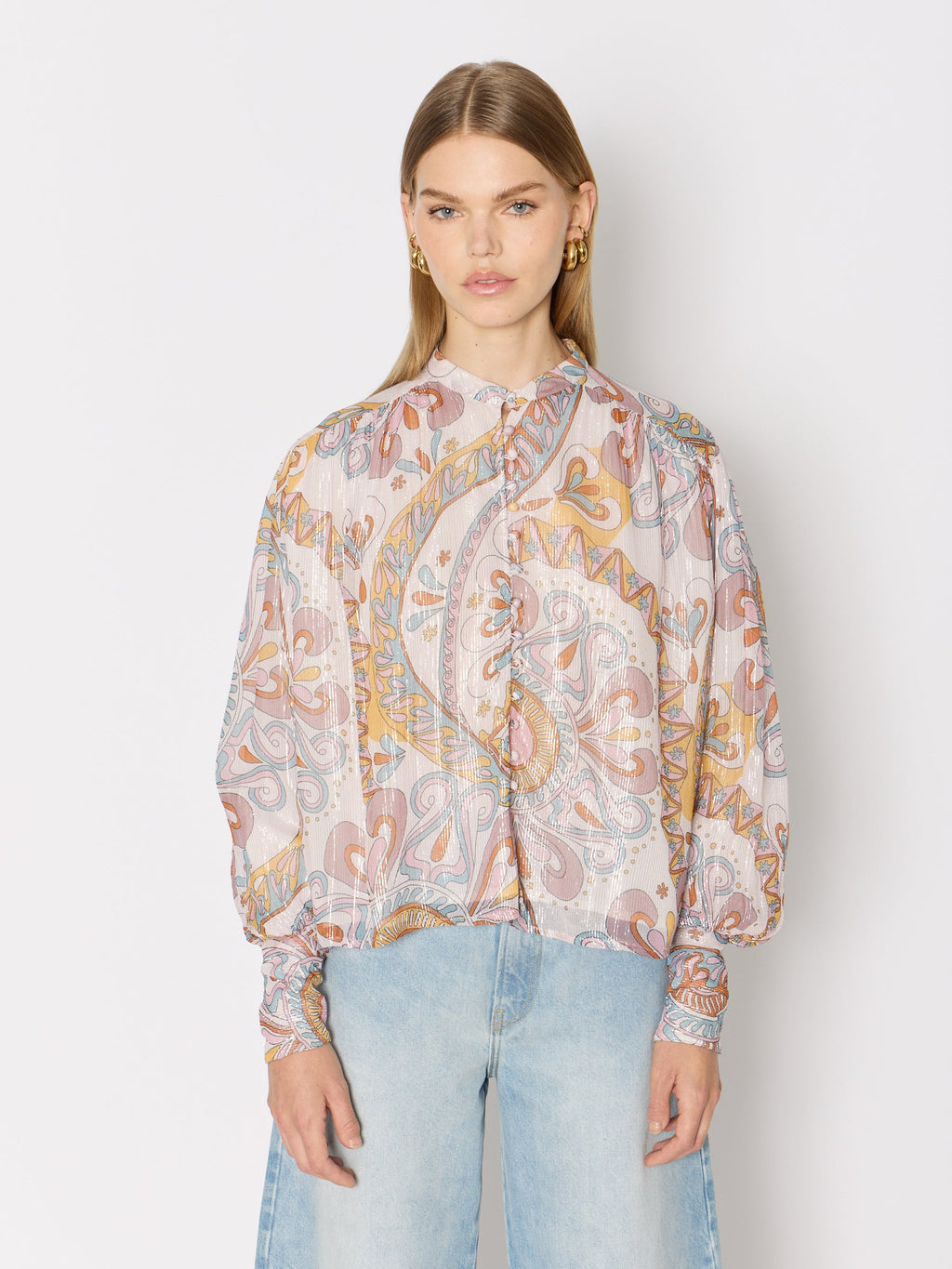 Printed Ml V-Neck Shirt - Ibiza-Sunshine