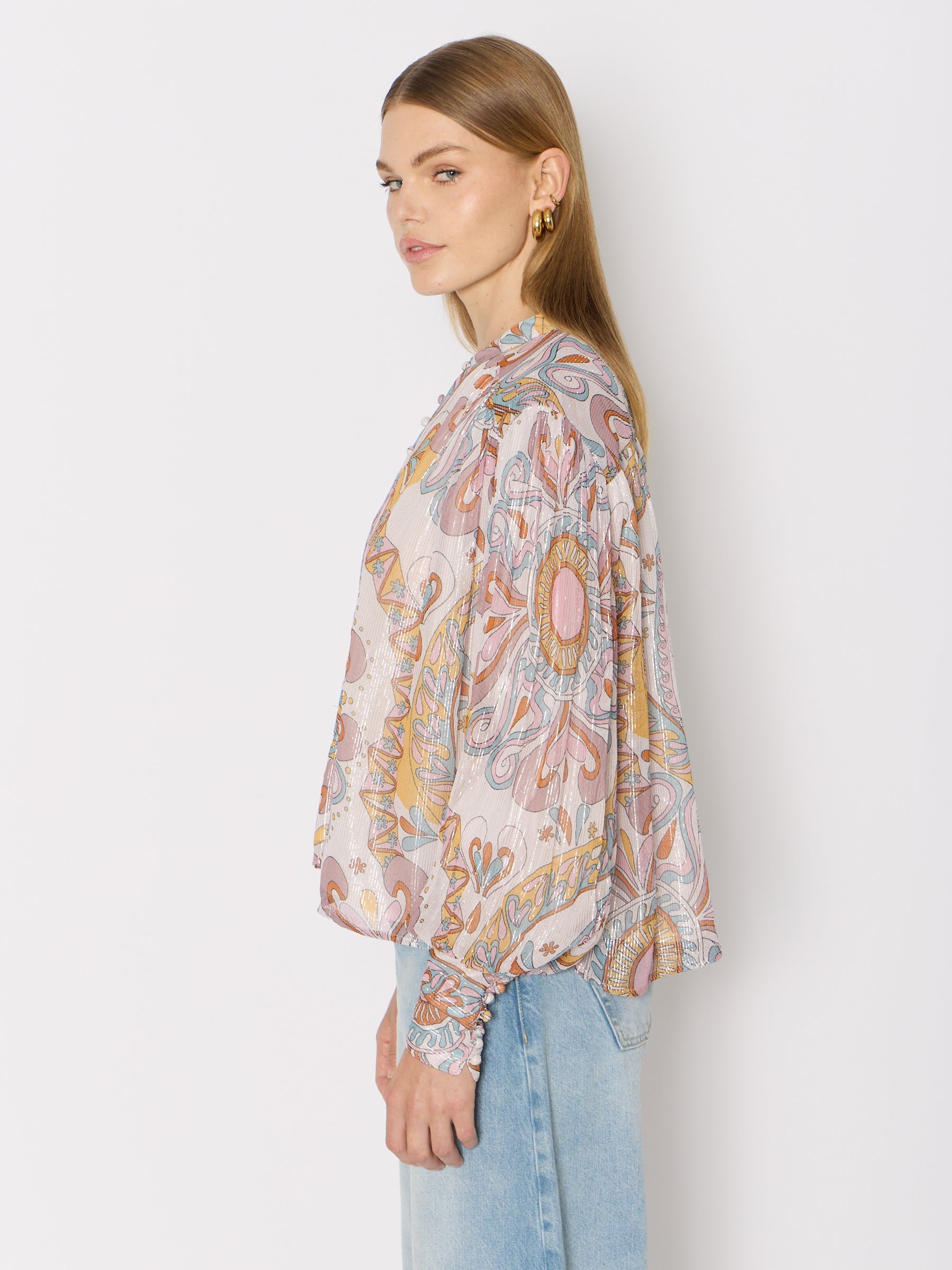 Printed Ml V-Neck Shirt - Ibiza-Sunshine