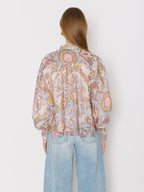 Printed Ml V-Neck Shirt - Ibiza-Sunshine