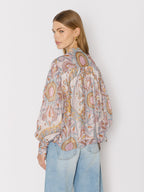Printed Ml V-Neck Shirt - Ibiza-Sunshine