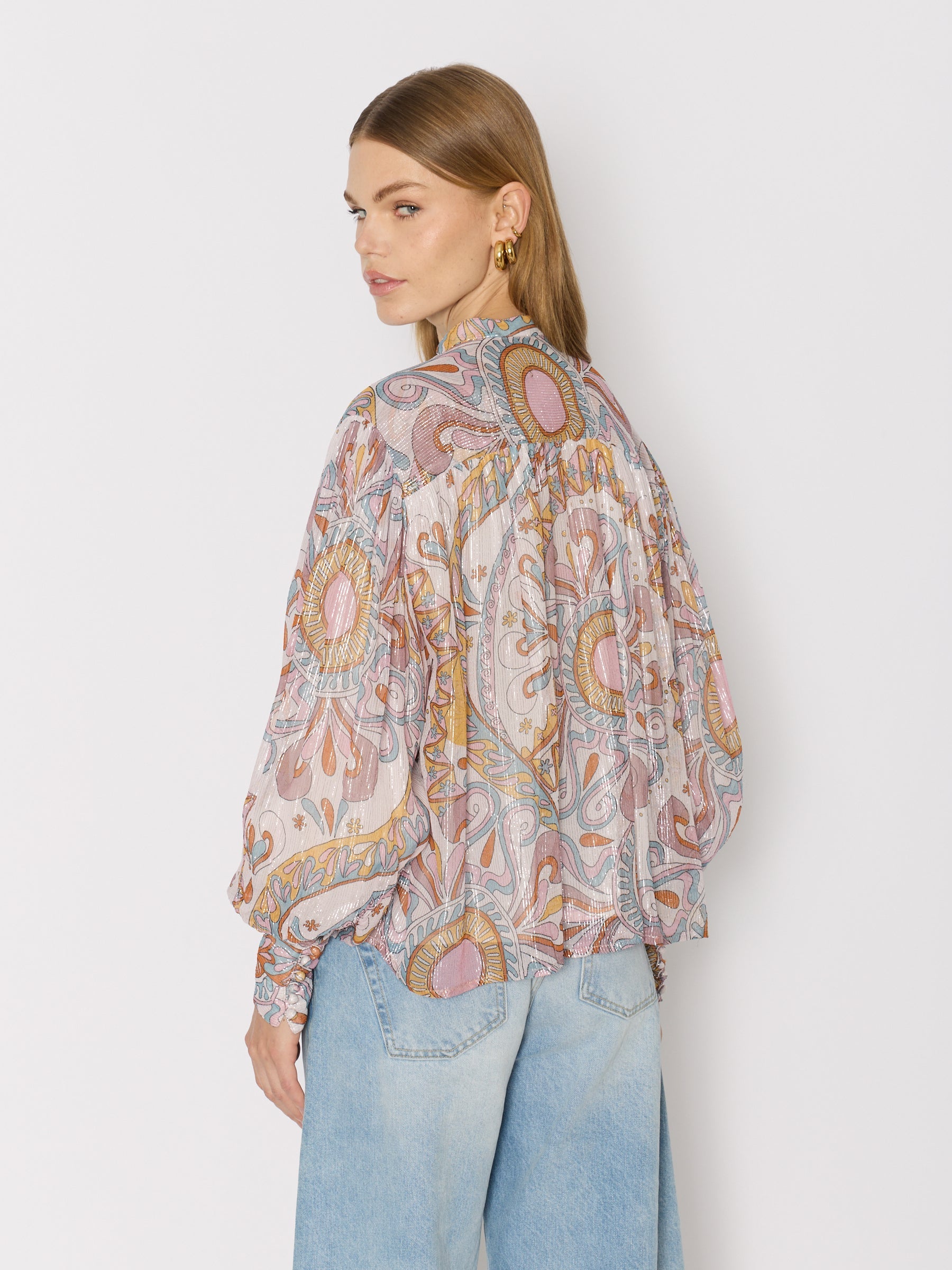 Printed Ml V-Neck Shirt - Ibiza-Sunshine