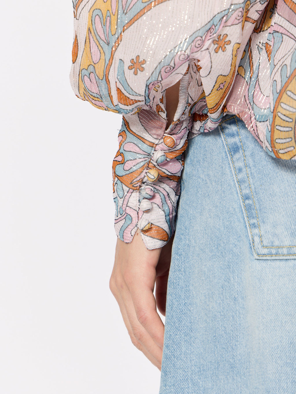Printed Ml V-Neck Shirt - Ibiza-Sunshine