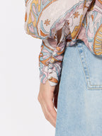 Printed Ml V-Neck Shirt - Ibiza-Sunshine
