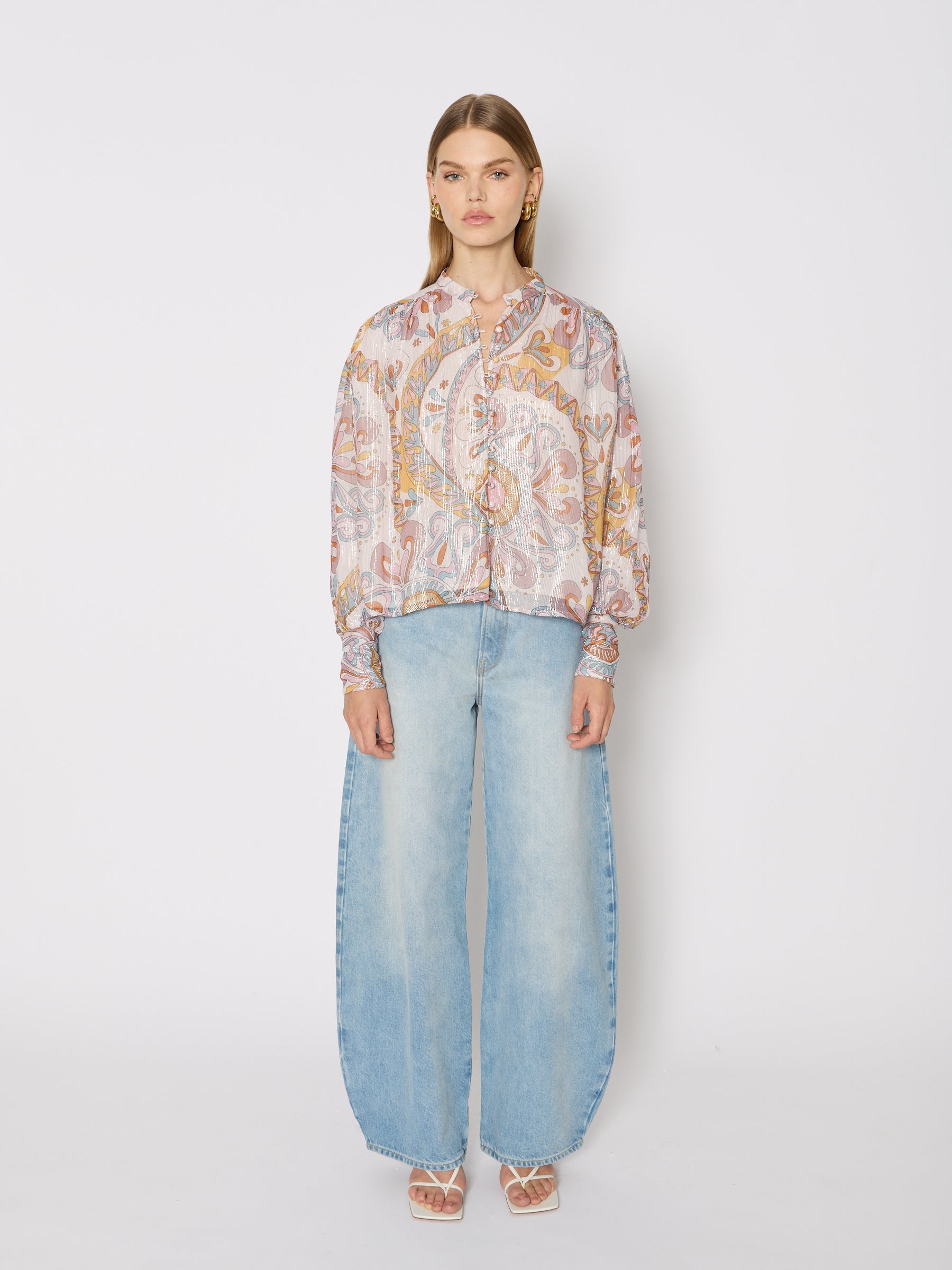 Printed Ml V-Neck Shirt - Ibiza-Sunshine