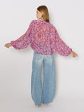 Berenice - Puffed Sleeve Printed Shirt - Aquarel-Flower