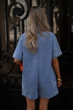 Combishort En Jean Suzon - Bleue
