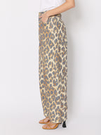Jean Wide Leg Imprime - Leopard