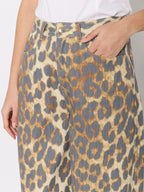 Jean Wide Leg Imprime - Leopard