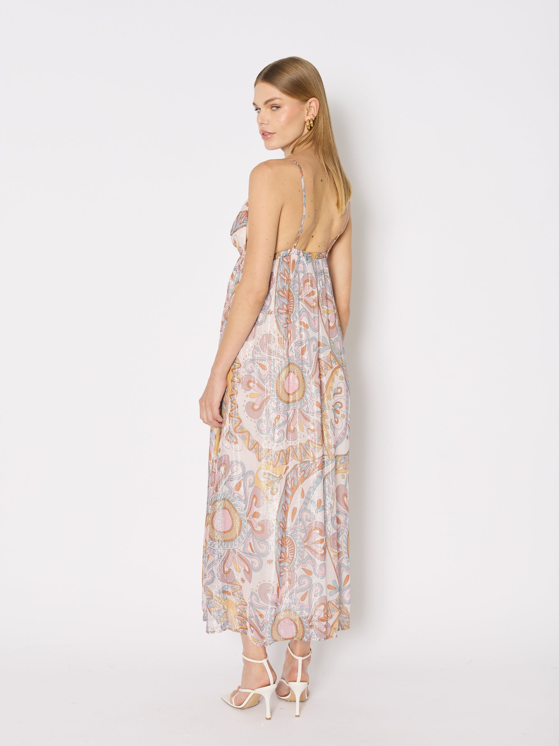 Long Printed Dress with Straps - Ibiza-Sunshine