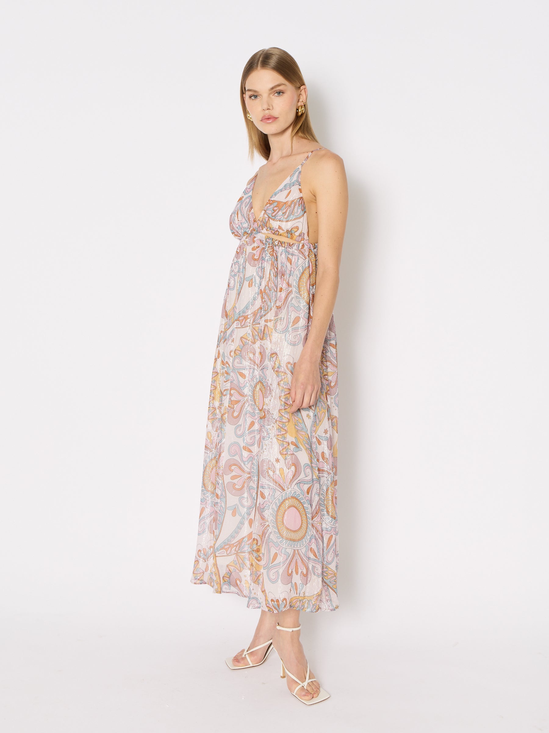 Long Printed Dress with Straps - Ibiza-Sunshine