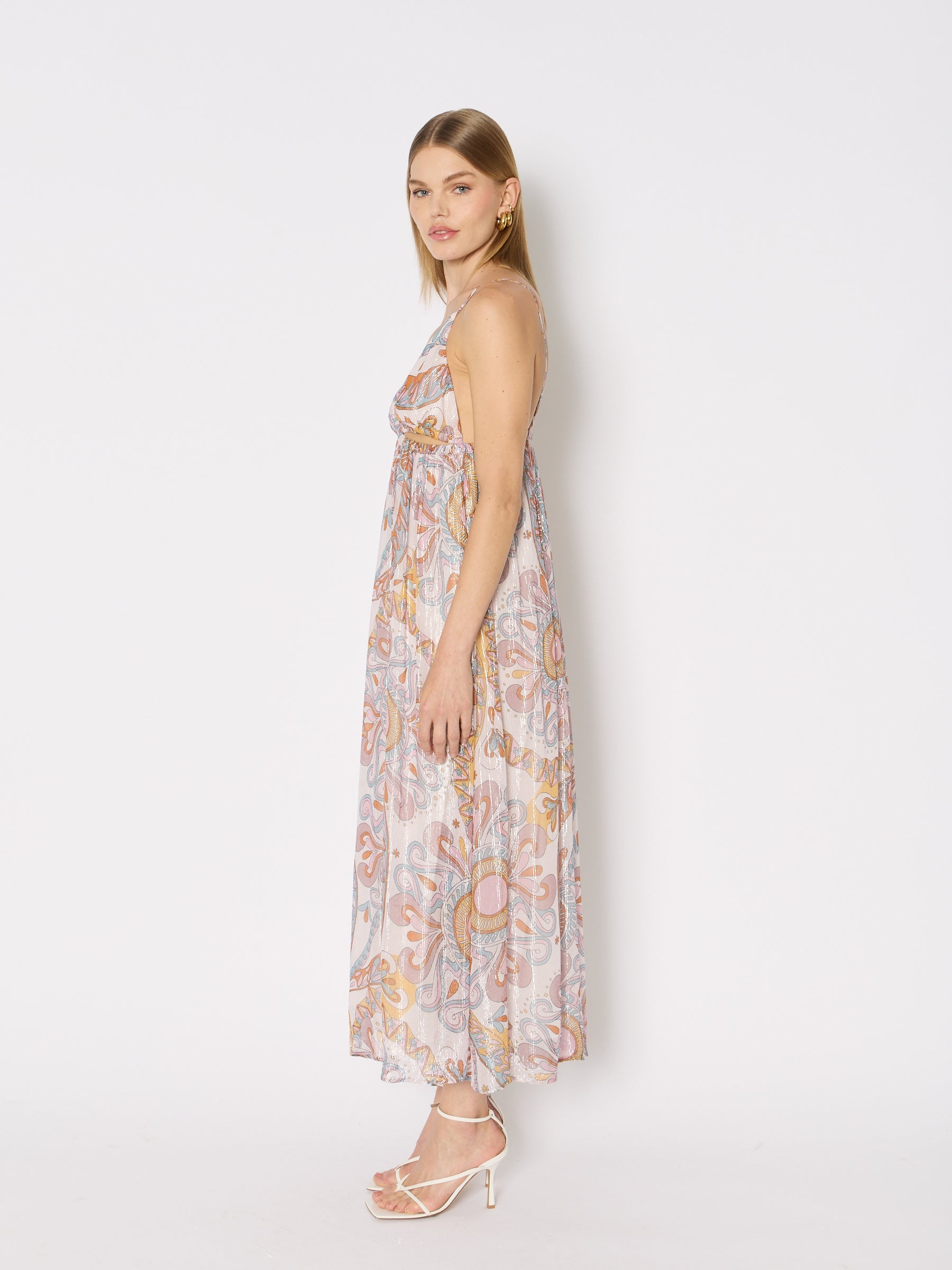Long Printed Dress with Straps - Ibiza-Sunshine