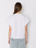 Berenice - T-shirt with Pearl Necklace - White