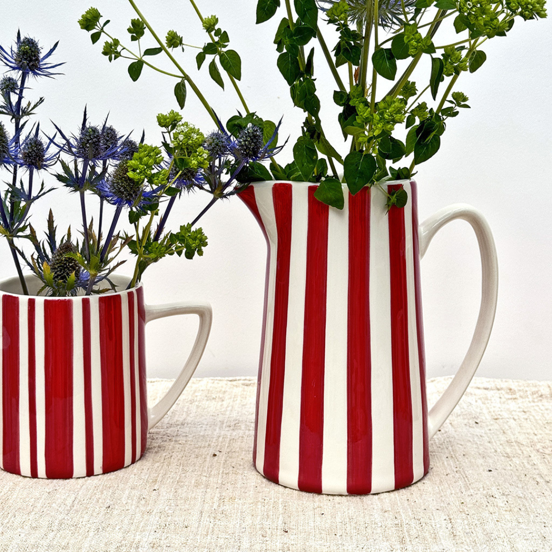 Lilac Striped Carafe