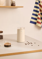 Coffee Grinder Studio - Molinillo de Café y Alimentos de Acero Inoxidable - Blanco Roto