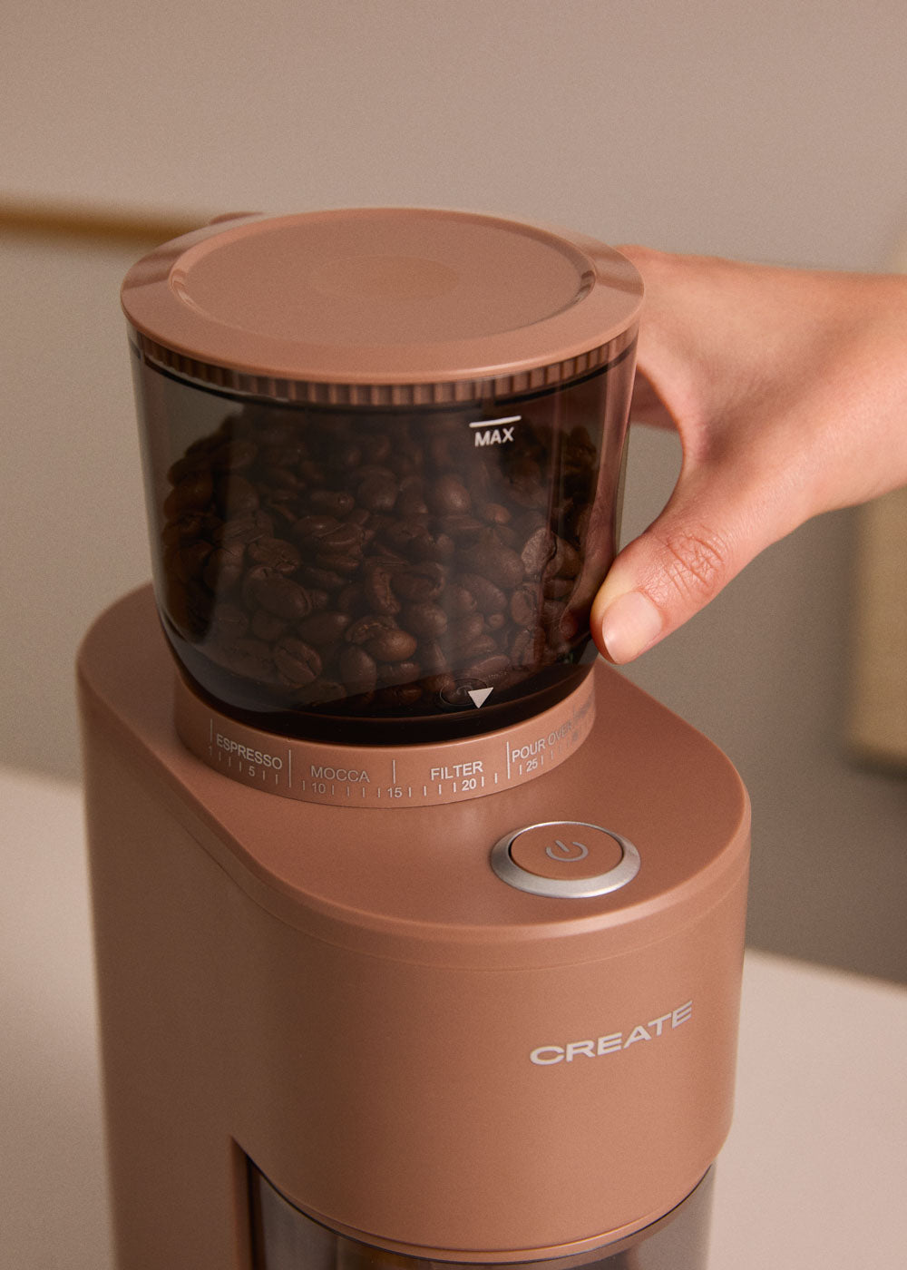 Coffee Grinder Studio Pro - Moulin À Café Avec Réservoir & 38 Niveaux De Mouture - Moka