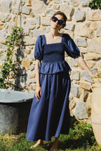 Falda azul marino Cecile