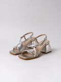 Square Crush Silver Sandals
