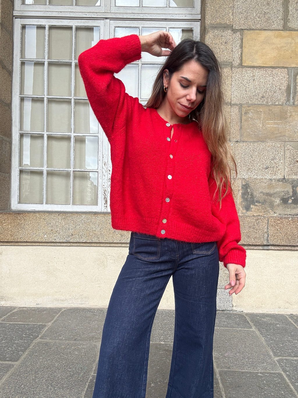 Cardigan Charlie Rouge