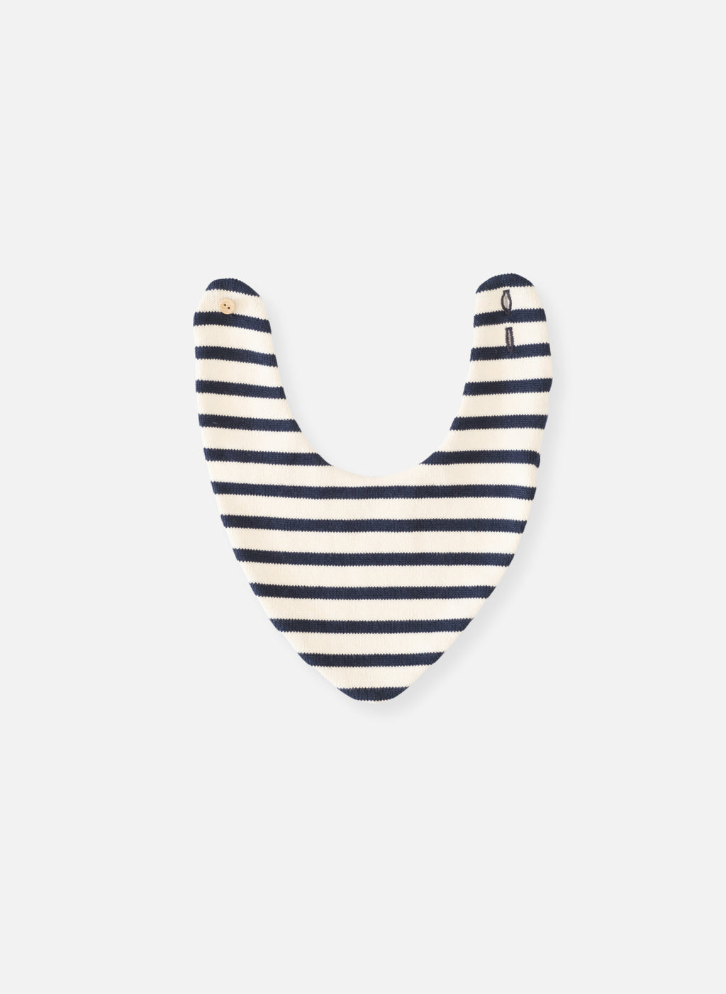 Bavana Bib - Navy Striped Ecru