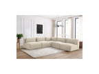 Jeanne - Modular Fixed Corner Sofa - Velvet Fabric with 4 Armless Chairs and 1 Corner Unit