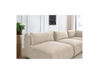 Jeanne - Modular Fixed Corner Sofa - Velvet Fabric with 4 Armless Chairs and 1 Corner Unit