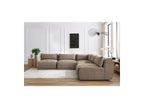 Jeanne - Modular Fixed Corner Sofa - Velvet Fabric with 4 Armless Chairs and 1 Corner Unit
