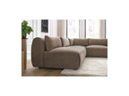 Jeanne - Modular Fixed Corner Sofa - Velvet Fabric with 4 Armless Chairs and 1 Corner Unit