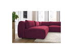 Jeanne - Modular Fixed Corner Sofa - Velvet Fabric with 4 Armless Chairs and 1 Corner Unit