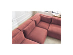 Jeanne - Modular Fixed Corner Sofa - Velvet Fabric with 4 Armless Chairs and 1 Corner Unit