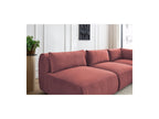 Jeanne - Modular Fixed Corner Sofa - Velvet Fabric with 4 Armless Chairs and 1 Corner Unit